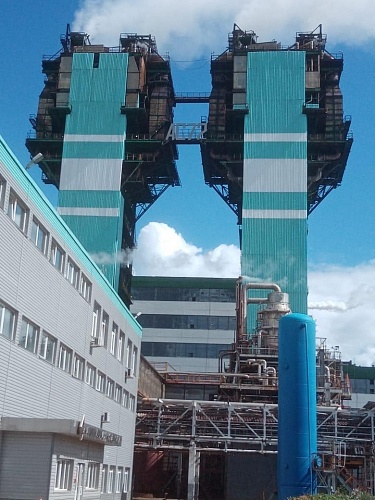 Облицовка алюминиевым профнастилом атомной станции в Дорогобуже
